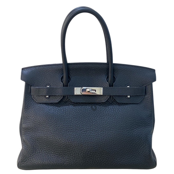 エルメス HERMES バーキン30 □L刻印　(2008年製) ブラック/SV金具 トリヨン レディース ハンドバッグ