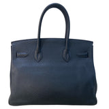 エルメス HERMES バーキン30 □L刻印　(2008年製) ブラック/SV金具 トリヨン レディース ハンドバッグ