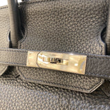 エルメス HERMES バーキン30 □L刻印　(2008年製) ブラック/SV金具 トリヨン レディース ハンドバッグ