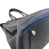 エルメス HERMES バーキン30 □L刻印　(2008年製) ブラック/SV金具 トリヨン レディース ハンドバッグ