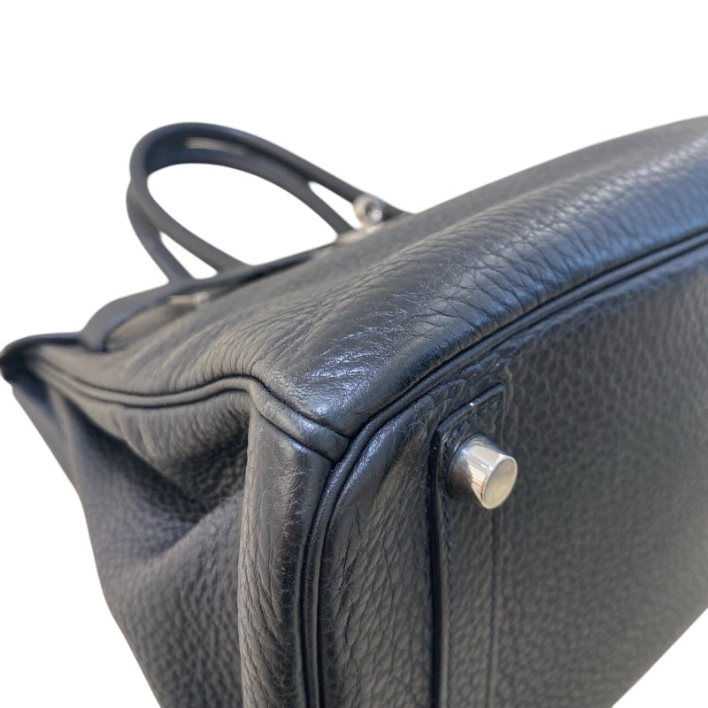 エルメス HERMES バーキン30 □L刻印　(2008年製) ブラック/SV金具 トリヨン レディース ハンドバッグ