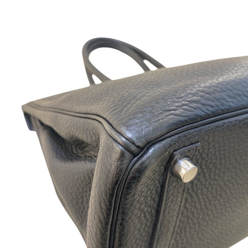 エルメス HERMES バーキン30 □L刻印　(2008年製) ブラック/SV金具 トリヨン レディース ハンドバッグ