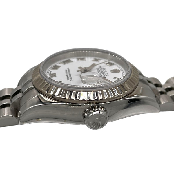 ロレックス ROLEX デイトジャスト 26 D番 ジュビリーブレス 179174 シルバー×ホワイト SS レディース 腕時計
