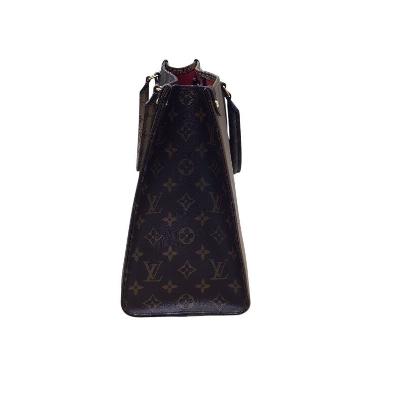ルイ・ヴィトン LOUIS VUITTON オンザゴーMM M45321 ブラウン モノグラムリバース ユニセックス ショルダーバッグ