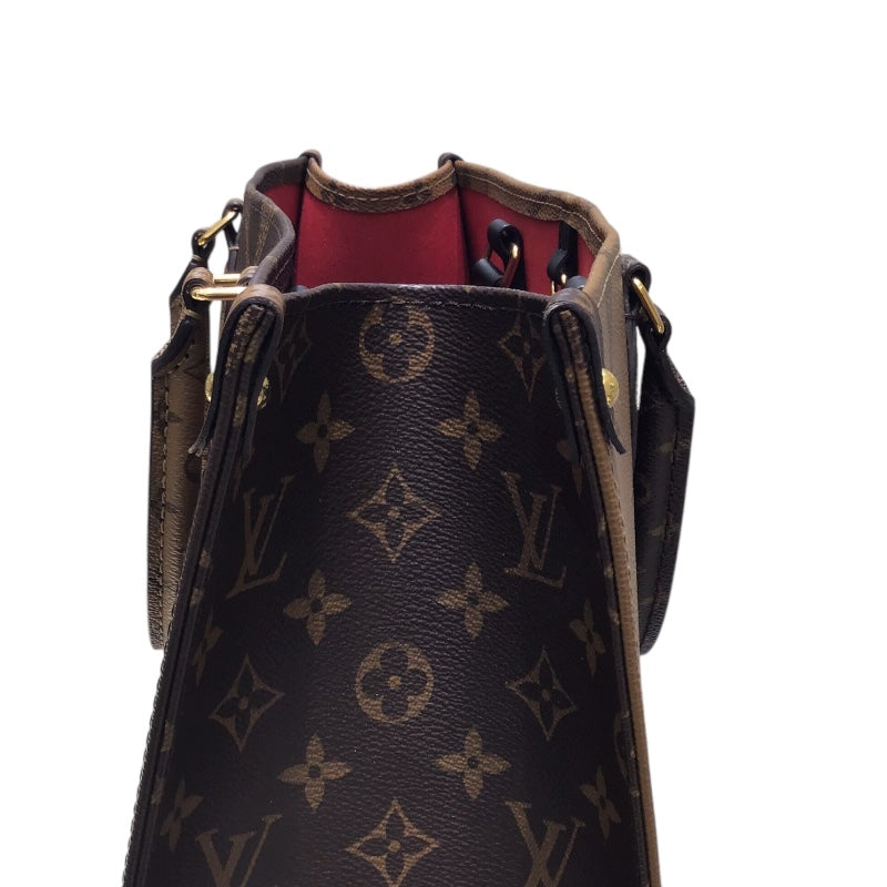 ルイ・ヴィトン LOUIS VUITTON オンザゴーMM M45321 ブラウン モノグラムリバース ユニセックス ショルダーバッグ