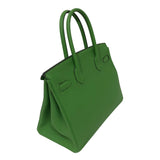 エルメス HERMES バーキン30 B刻 ヴェールユッカ シルバー金具 トゴ レディース ハンドバッグ