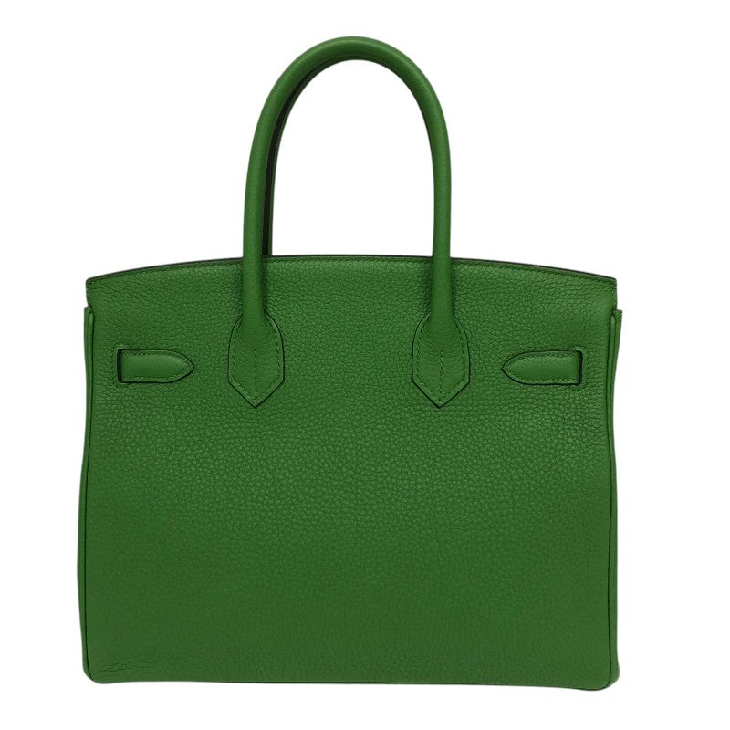 エルメス HERMES バーキン30 B刻 ヴェールユッカ シルバー金具 トゴ レディース ハンドバッグ