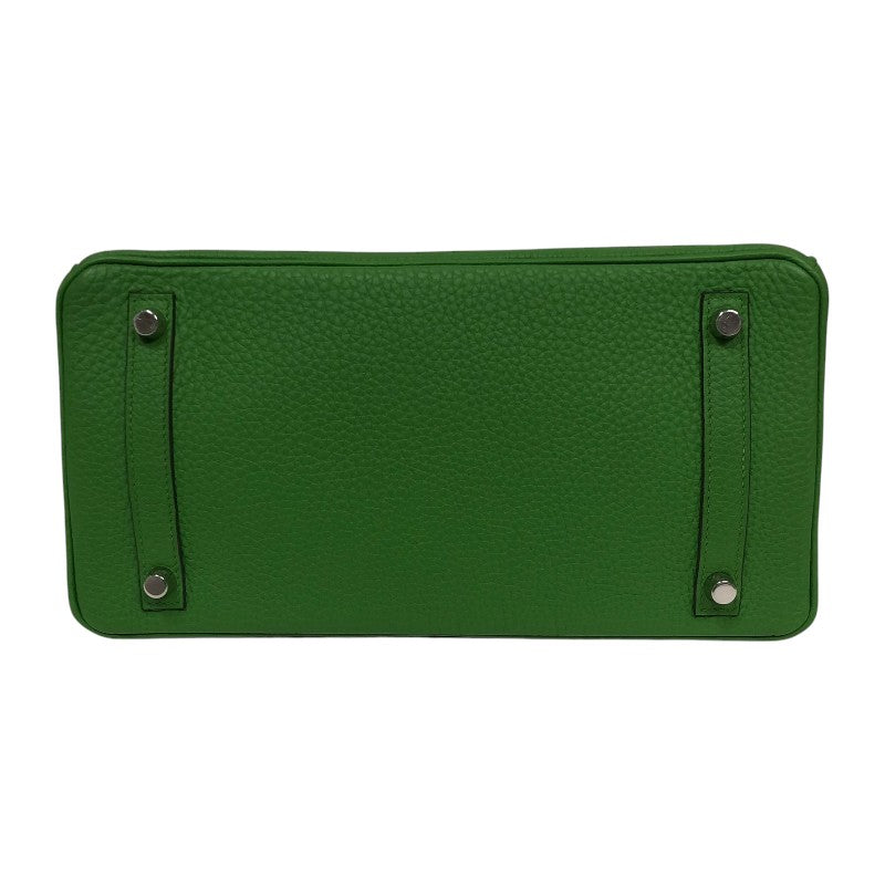エルメス HERMES バーキン30 B刻 ヴェールユッカ シルバー金具 トゴ レディース ハンドバッグ