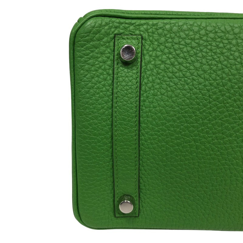 エルメス HERMES バーキン30 B刻 ヴェールユッカ シルバー金具 トゴ レディース ハンドバッグ