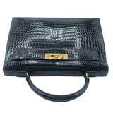 エルメス HERMES ケリー32 〇V刻 ブラック　GD金具 ポロサス レディース ショルダーバッグ