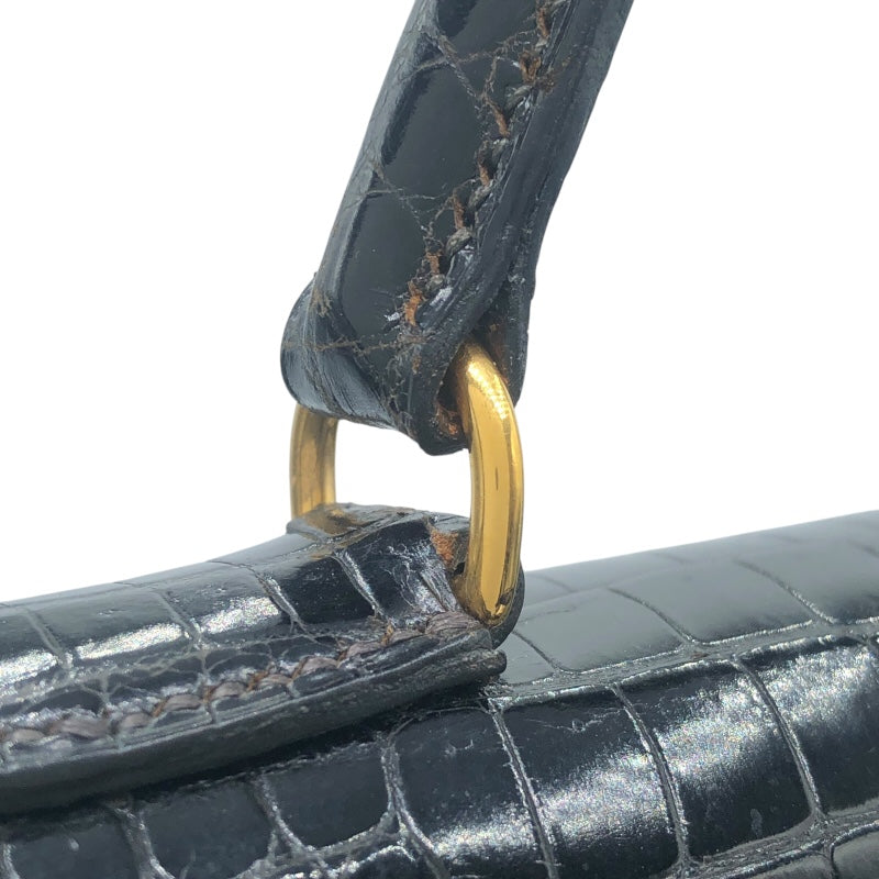 エルメス HERMES ケリー32 〇V刻 ブラック　GD金具 ポロサス レディース ショルダーバッグ