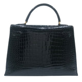 エルメス HERMES ケリー32 〇V刻 ブラック　GD金具 ポロサス レディース ショルダーバッグ