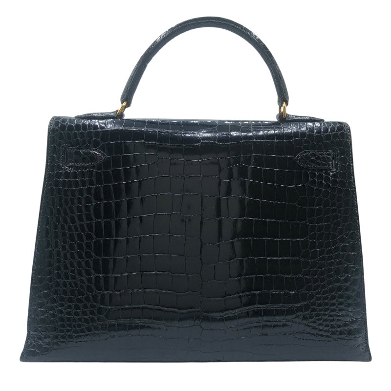 エルメス HERMES ケリー32 〇V刻 ブラック　GD金具 ポロサス レディース ショルダーバッグ