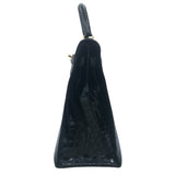 エルメス HERMES ケリー32 〇V刻 ブラック　GD金具 ポロサス レディース ショルダーバッグ