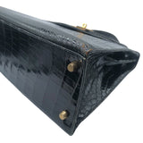 エルメス HERMES ケリー32 〇V刻 ブラック　GD金具 ポロサス レディース ショルダーバッグ