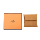 エルメス HERMES バスティア　ヴェルソ B刻 キャラメル・ヴェールフィズ　SV金具 シェーブル レディース コインケース