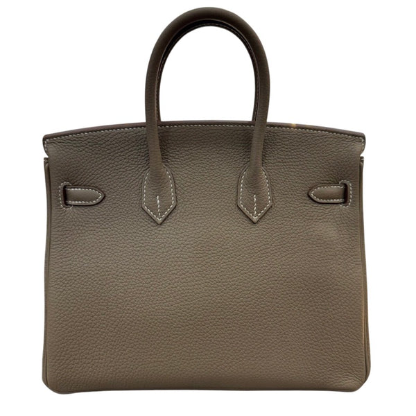 エルメス HERMES バーキン25 B刻印 エトゥープ ゴールド金具 トゴ レディース ハンドバッグ