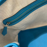 エルメス HERMES ガーデンパーティPM ▢R刻 ターコイズ/シルバー金具 カントリー レディース トートバッグ