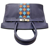 エルメス HERMES バーキン30　トレサージュ D刻 ブルーアンクル/SV金具 スイフト/エプソン レディース ハンドバッグ