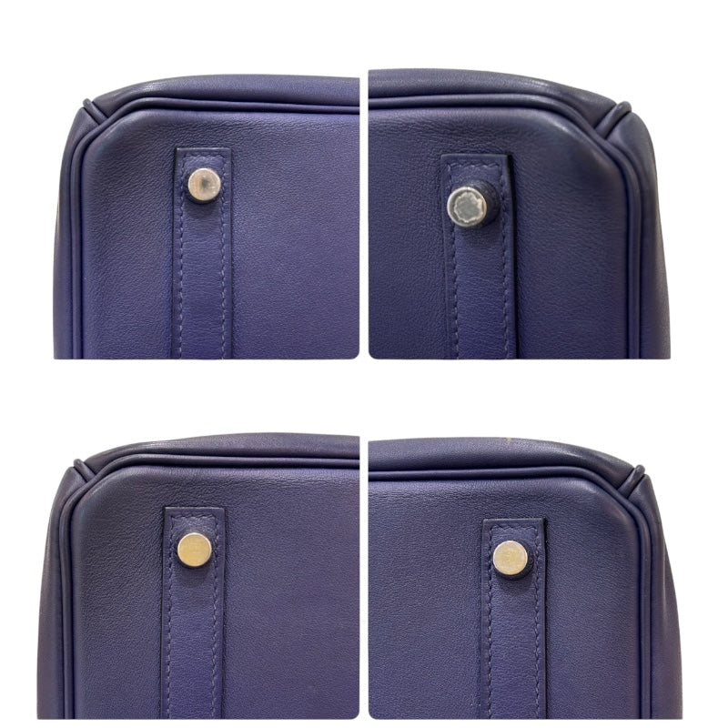 エルメス HERMES バーキン30　トレサージュ D刻 ブルーアンクル/SV金具 スイフト/エプソン レディース ハンドバッグ