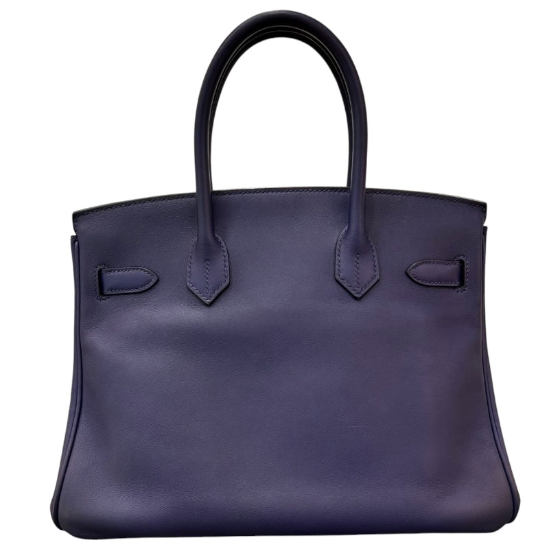エルメス HERMES バーキン30　トレサージュ D刻 ブルーアンクル/SV金具 スイフト/エプソン レディース ハンドバッグ