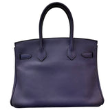 エルメス HERMES バーキン30　トレサージュ D刻 ブルーアンクル/SV金具 スイフト/エプソン レディース ハンドバッグ