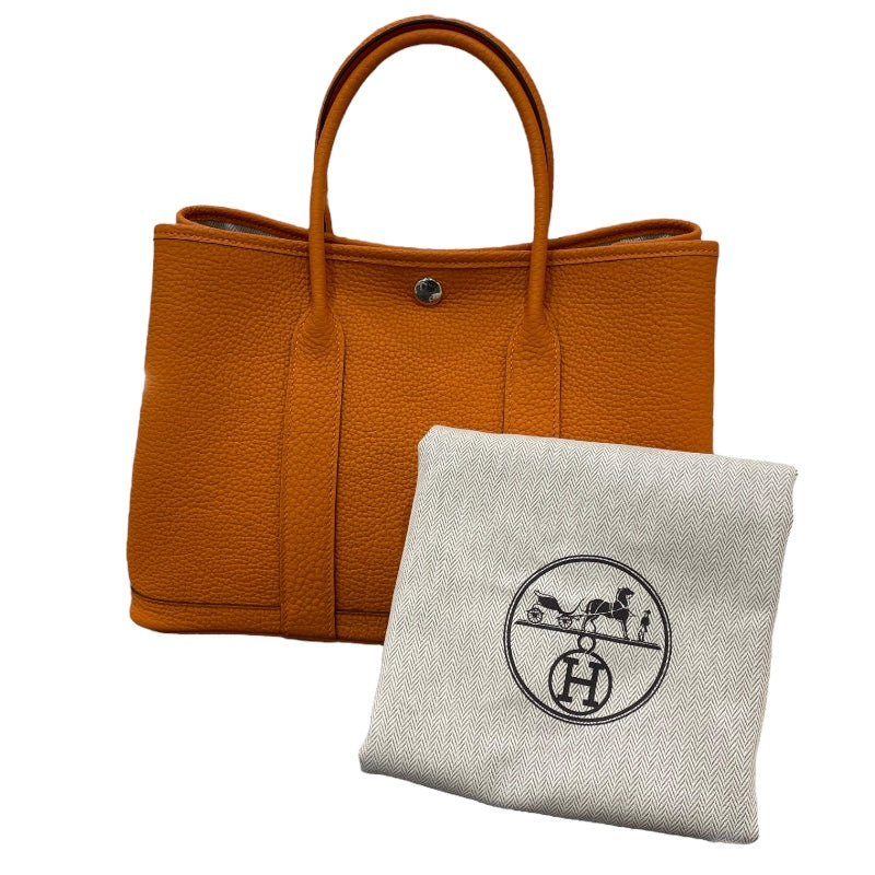 エルメス HERMES ガーデンパーティTPM W刻印 オレンジミニアン　SV金具 ネゴンダ ユニセックス トートバッグ