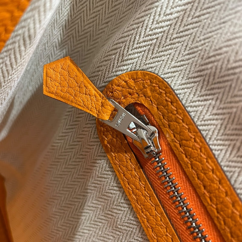 エルメス HERMES ガーデンパーティTPM W刻印 オレンジミニアン　SV金具 ネゴンダ ユニセックス トートバッグ