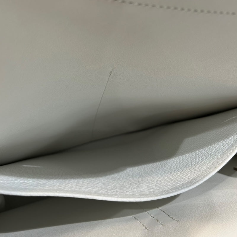 エルメス HERMES アルザン31 X刻印 ホワイト・シルバー金具 トリヨンクレマンス ユニセックス ハンドバッグ