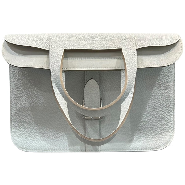 エルメス HERMES アルザン31 X刻印 ホワイト・シルバー金具 トリヨンクレマンス ユニセックス ハンドバッグ