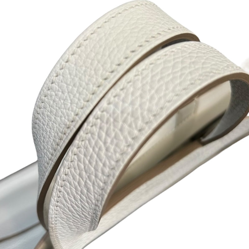 エルメス HERMES アルザン31 X刻印 ホワイト・シルバー金具 トリヨンクレマンス ユニセックス ハンドバッグ