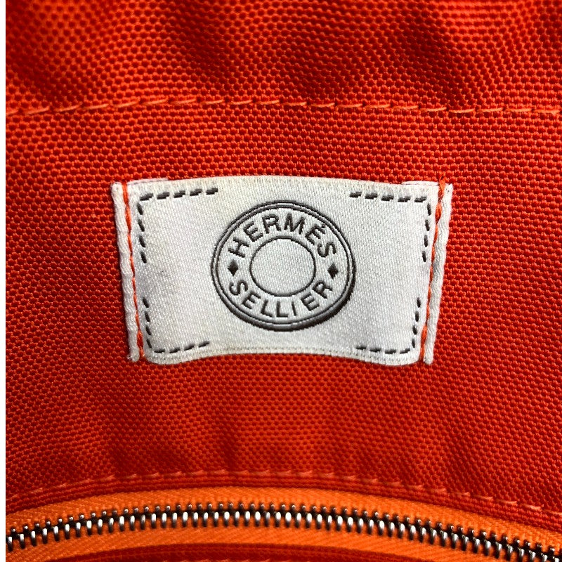 エルメス HERMES サックドパンサージュ D刻 ネイビー シルバー金具 トワル ユニセックス トートバッグ