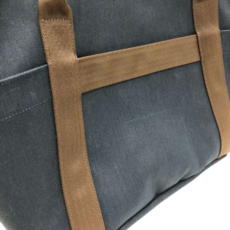 エルメス HERMES サックドパンサージュ D刻 ネイビー シルバー金具 トワル ユニセックス トートバッグ