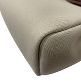エルメス HERMES エールバッグジップPM B刻 ベージュ×ゴールド シルバー金具  トワル/ハンター レディース ショルダーバッグ