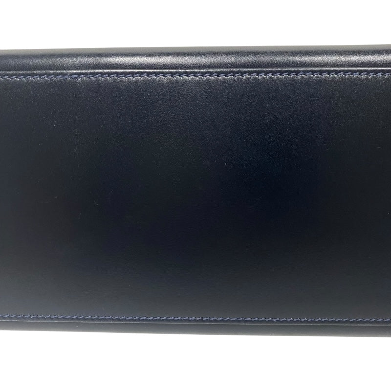 エルメス HERMES ケリー32 内縫い 〇X刻 ネイビー ゴールド金具 ボックスカーフ レディース ハンドバッグ
