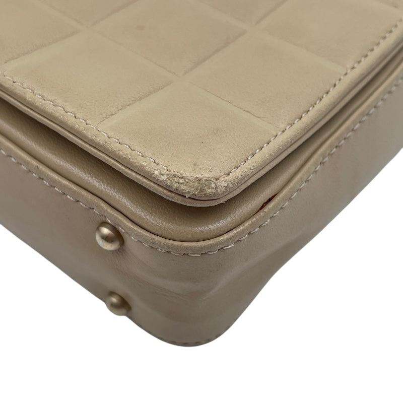 シャネル CHANEL チョコバーハンドバッグ A17370 ベージュ ラムスキン レディース ハンドバッグ