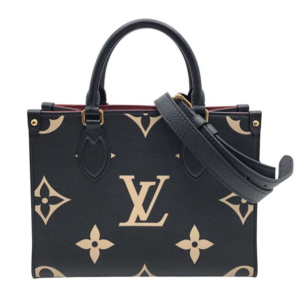 ルイ・ヴィトン LOUIS VUITTON オンザゴーPM M45659 バイカラーモノグラム・アンプラントレザー レディース ショルダーバッグ