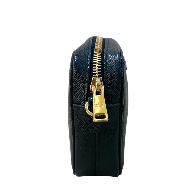 プラダ PRADA サフィアーノ ミニカメラバッグ 1BH036 ブラック ゴールド金具 サフィアーノレザー レディース ショルダーバッグ