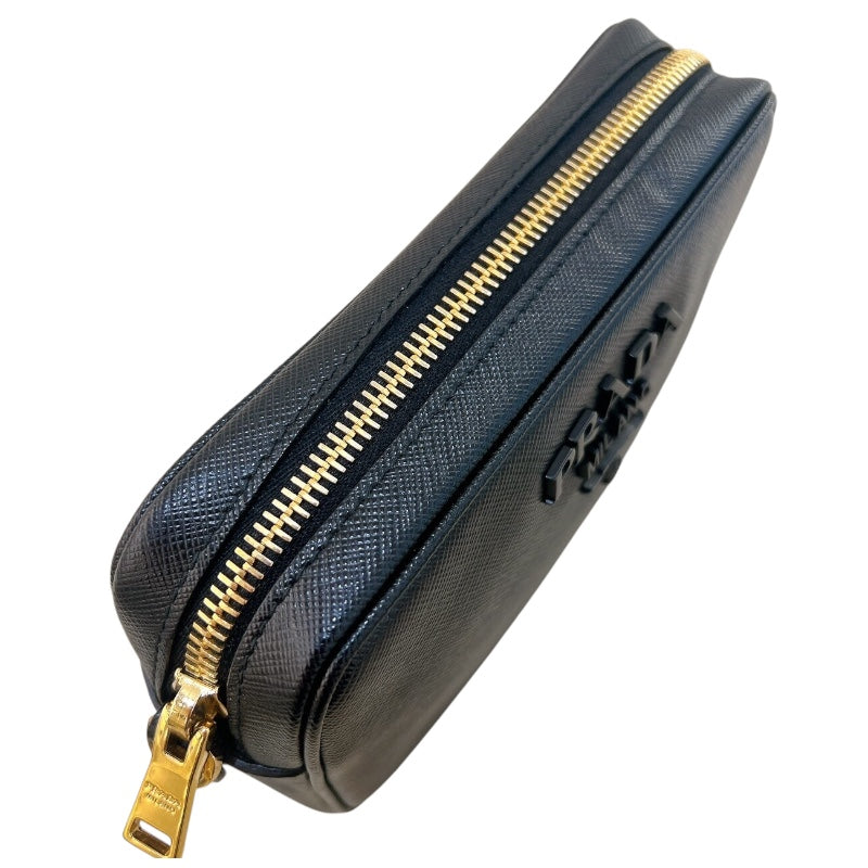 プラダ PRADA サフィアーノ ミニカメラバッグ 1BH036 ブラック ゴールド金具 サフィアーノレザー レディース ショルダーバッグ