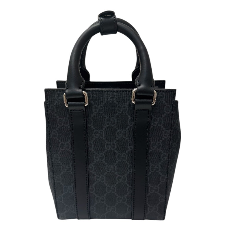 『格安』GUCCI(グッチ)トートバッグ PVC GGスプリーム グッチ GUCCI GGスプリーム ミニバッグ ブラック PVC キャンバス