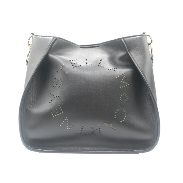 ステラ・マッカートニー STELLA McCARTNEY ミニステラロゴショルダー ブラック・ゴールド金具 レザー レディース ショルダーバッグ