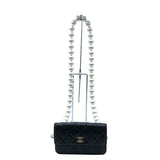 シャネル CHANEL マトラッセパールチェーンウォレット AP1839 ブラック・ゴールド金具 ラムスキン レディース ショルダーバッグ