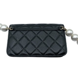 シャネル CHANEL マトラッセパールチェーンウォレット AP1839 ブラック・ゴールド金具 ラムスキン レディース ショルダーバッグ