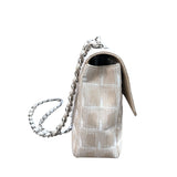 シャネル CHANEL ニュートラベルライン チェーンショルダー A15285 ベージュ SV金具 ナイロンジャガード レディース ショルダーバッグ