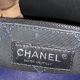 シャネル CHANEL オンザロード　ワイルドステッチ トートバッグ A92211 ネイビー　SV金具 キャビアスキン ユニセックス トートバッグ