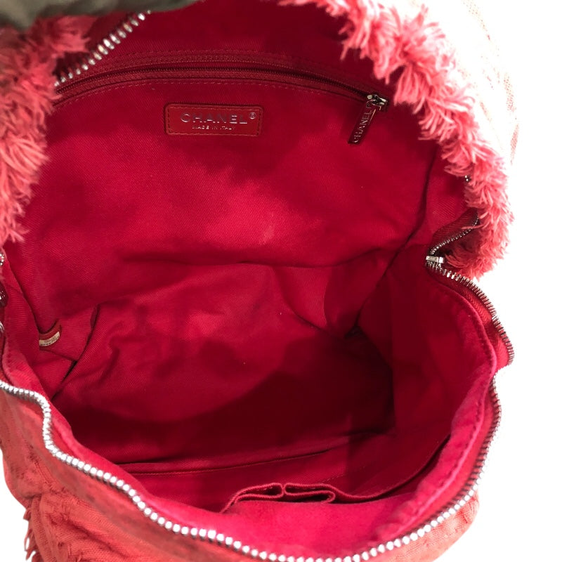 シャネル CHANEL ココマークバックパック AS0313 レッド　SV金具 ミックスファイバー レディース リュック・デイパック