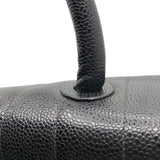 シャネル CHANEL ターンロックマドモアゼルハンドバッグ ブラック　GD金具 キャビアスキン レディース ハンドバッグ