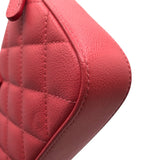 シャネル CHANEL マトラッセチェーンウォレット ピンク・シルバー金具 キャビア レディース ウォレットチェーン