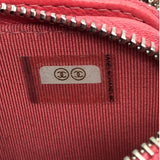シャネル CHANEL マトラッセチェーンウォレット ピンク・シルバー金具 キャビア レディース ウォレットチェーン