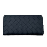 ボッテガ・ヴェネタ BOTTEGA VENETA イントレチャート 長財布 ブラック レザー ユニセックス 長財布